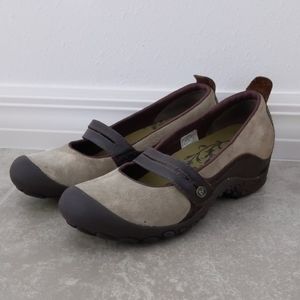 Merrell Suede Leather Slip On Mule Clogs Sz 8